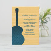 ブルーカントリーギター結婚式招待状 招待状 (スタンド正面)