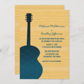 ブルーカントリーギター結婚式招待状 招待状 (正面/裏面)