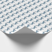 ブルーカントリーバニーフランスのラビット ラッピングペーパー (角)