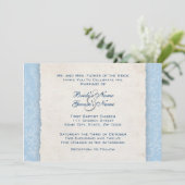 ブルーカントリーフォト結婚式招待状 招待状 (スタンド正面)