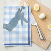 ブルーカントリーフランスのバニーラビット キッチンタオル (四つ折り)
