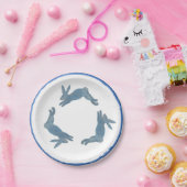 ブルーカントリーフランスのバニーラビット ペーパープレート (パーティー)