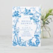 ブルーカントリーフランスのファームアニマルブライダルシャワー 招待状 (スタンド正面)