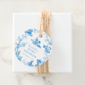 ブルーカントリーフランスのファーム動物の男の子の赤ちゃんシャワー フェイバータグ (インサイチュ)