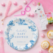 ブルーカントリーフランスのファーム動物の男の子の赤ちゃんシャワー ペーパープレート (パーティー)