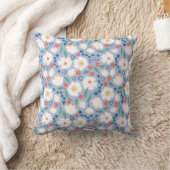 ブルーカントリーフローラファームハウス装飾用クッション クッション (ブランケット)