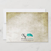 ブルーカントリー素朴フォトベビーのお知らせ 招待状 (裏面)