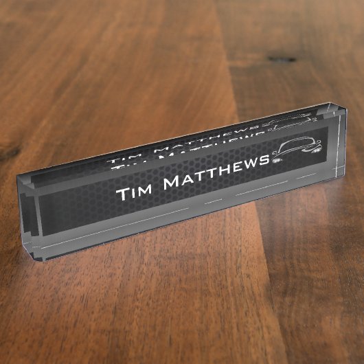 ブルーカンパニーオフィスデスク デスクネームプレート (側面)