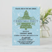 ブルーカンパニーホリデークリスマスパーティーツリースノー 招待状 (スタンド正面)