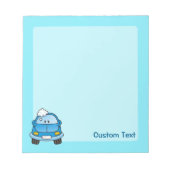 ブルーカーとメモ帳 ノートパッド (正面)