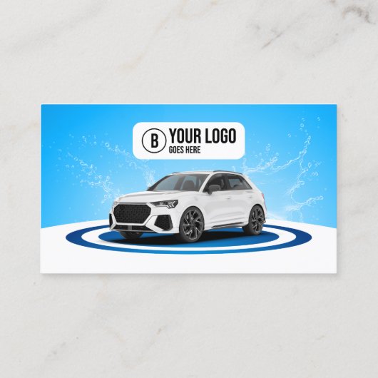 ブルーカーウォッシュオートディテールオートクリーニングワクシング 名刺 (裏面)