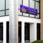 ブルーカーカスタマイズウォッシュコミカル漫画事業 横断幕 (ビルの外側)