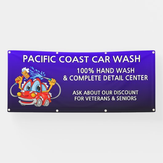 ブルーカーカスタマイズウォッシュコミカル漫画事業 横断幕 (横)