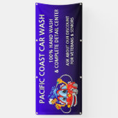 ブルーカーカスタマイズウォッシュコミカル漫画事業 横断幕 (縦)