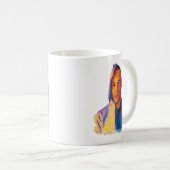 ブルーカーテンコーヒーマグの後ろ コーヒーマグカップ (正面右)