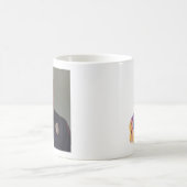 ブルーカーテンコーヒーマグの後ろ コーヒーマグカップ (中央)