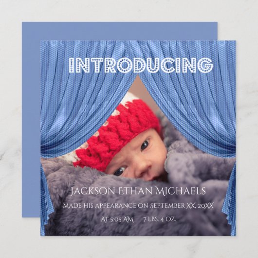 ブルーカーテン導入発表 招待状 (正面/裏面)