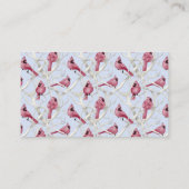 ブルーカーディナル 鳥 赤ちゃんシャワー おむつくじ エンクロージャーカード (裏面)