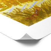 ブルーカートと収穫風景ビンセント・ヴァン・ゴッホ ポスター (角)