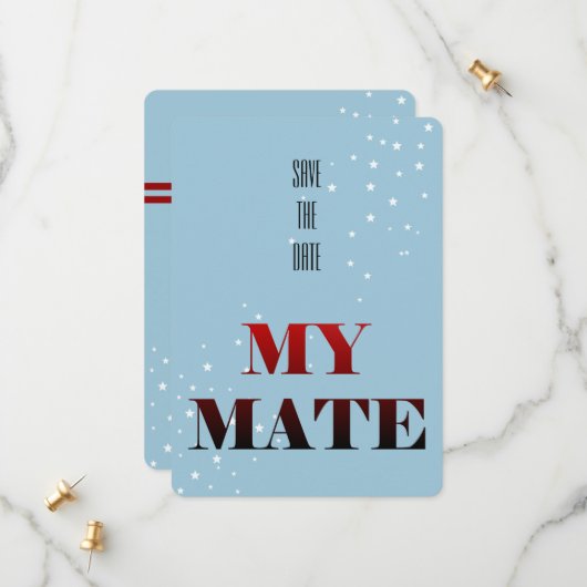 ブルーカード セーブザデート (正面/裏面インサイチュ)