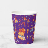 ブルーカーニバルキッズ誕生日サーカスパターンピエロ 紙コップ (右)