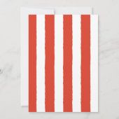 ブルーカーニバルサーカスベビー誕生日キッズハウスパーティー 招待状 (裏面)