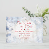 ブルーカーネーションの花7月結婚4日 セーブザデート (スタンド正面)