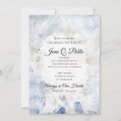 ブルーカーネーションティントお祝い・オブ・ライフ・メモリアル 招待状 (正面)