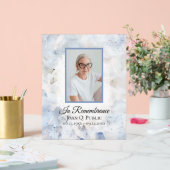 ブルーカーネーションフローラライフお祝いメモリアル アクリルサイン (ウェディング)