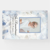 ブルーカーネーションフローラライフ葬儀お祝い 横断幕 (横)