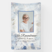 ブルーカーネーションフローラライフ葬儀お祝い 横断幕 (縦)