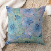 ブルーカーネーションヴィンテージスタイル クッション (ブランケット)