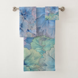 ブルーカーネーションヴィンテージスタイル バスタオルセット