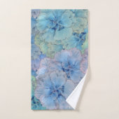 ブルーカーネーションヴィンテージスタイル バスタオルセット (ハンドタオル)