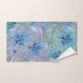 ブルーカーネーションヴィンテージスタイル バスタオルセット (ハンドタオル)