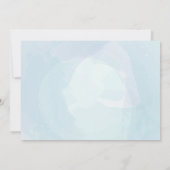 ブルーカーバルーンがベビーシャワーを通過 招待状 (裏面)