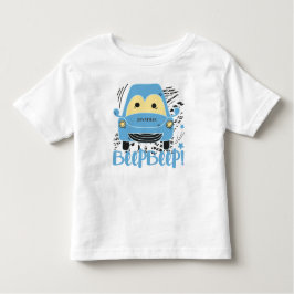 ブルーカーパーソナライズされたビープビープ幼児Tシャツ トドラーTシャツ