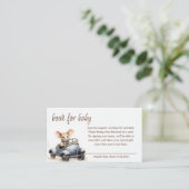 ブルーカーブックの可愛い水色ベビー エンクロージャーカード (スタンド正面)