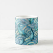 ブルーカープコイ魚の模様 コーヒーマグカップ (中央)