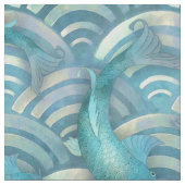 ブルーカープコイ魚の模様 ファブリック (クローズアップ)