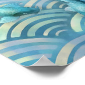 ブルーカープコイ魚 ポスター (角)