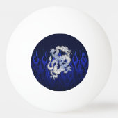 ブルーカーボンファイバースタイルのようなクロムのドラゴン 卓球ボール (裏面)