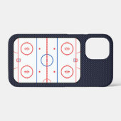 ブルーカーボンファイバースタイルiPh上のホッケーリンク図 Case-Mate iPhoneケース (裏面 (横))
