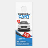 ブルーカーモダンレンタカーレンタルレンタカー ドアノブサイン (正面)