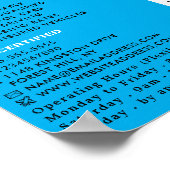 ブルーカーロゴ、ドライビングスクール、インストラクター広告 ポスター (角)