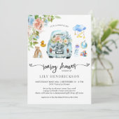 ブルーカー |ドライブバイベビーシャワー招待状 (スタンド正面)