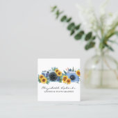 ブルーカ絵を描メラひま結婚わり写真家 スクエア名刺 (スタンド正面)