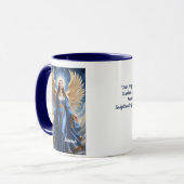 ブルーガウンを着た天の守護天使 マグカップ (正面左)