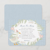 ブルーガウ間抜けグンガムフローラブックのベビー エンクロージャーカード (正面/裏面)