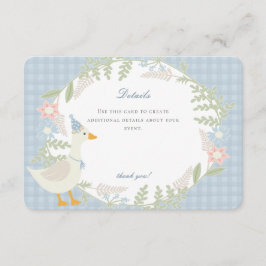 ブルーガウ間抜けスギンガムフローラ詳細 エンクロージャーカード